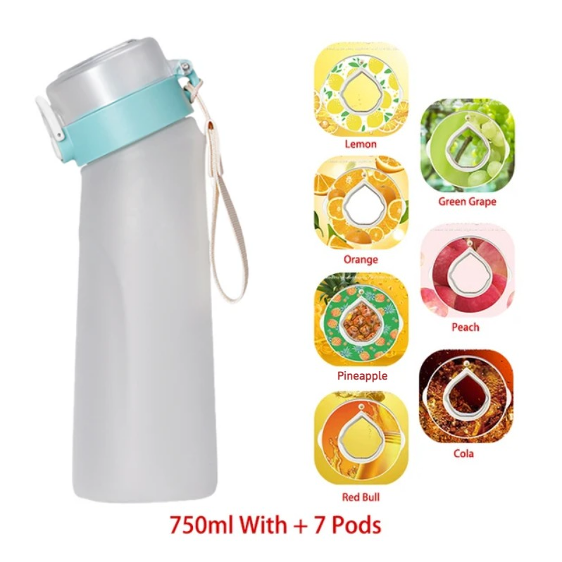 Flavour Pod Water Bottle And Straw 750ml Drinking Bottle 0 Sugar 0 Calories