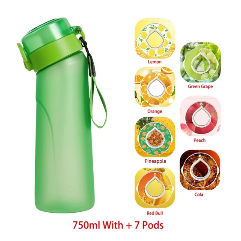 Flavour Pod Water Bottle And Straw 750ml Drinking Bottle 0 Sugar 0 Calories