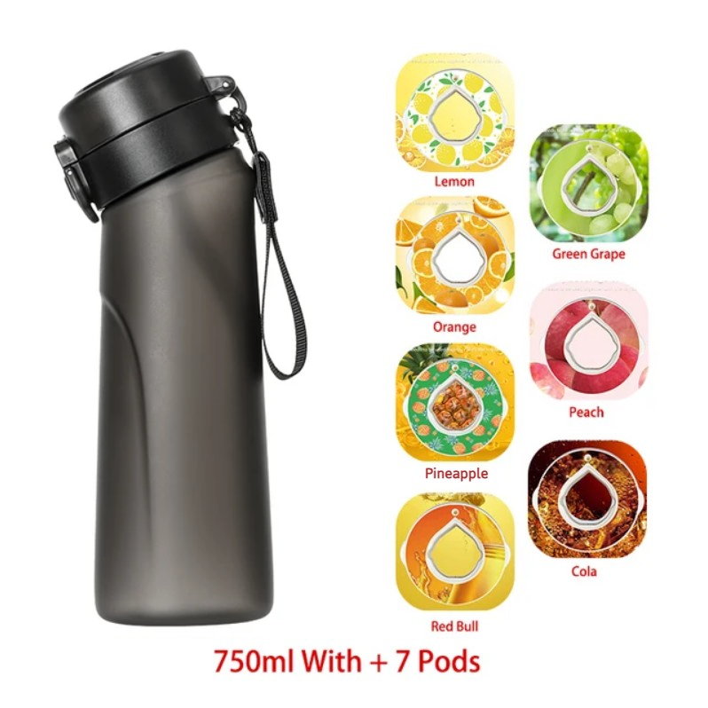 Flavour Pod Water Bottle And Straw 750ml Drinking Bottle 0 Sugar 0 Calories